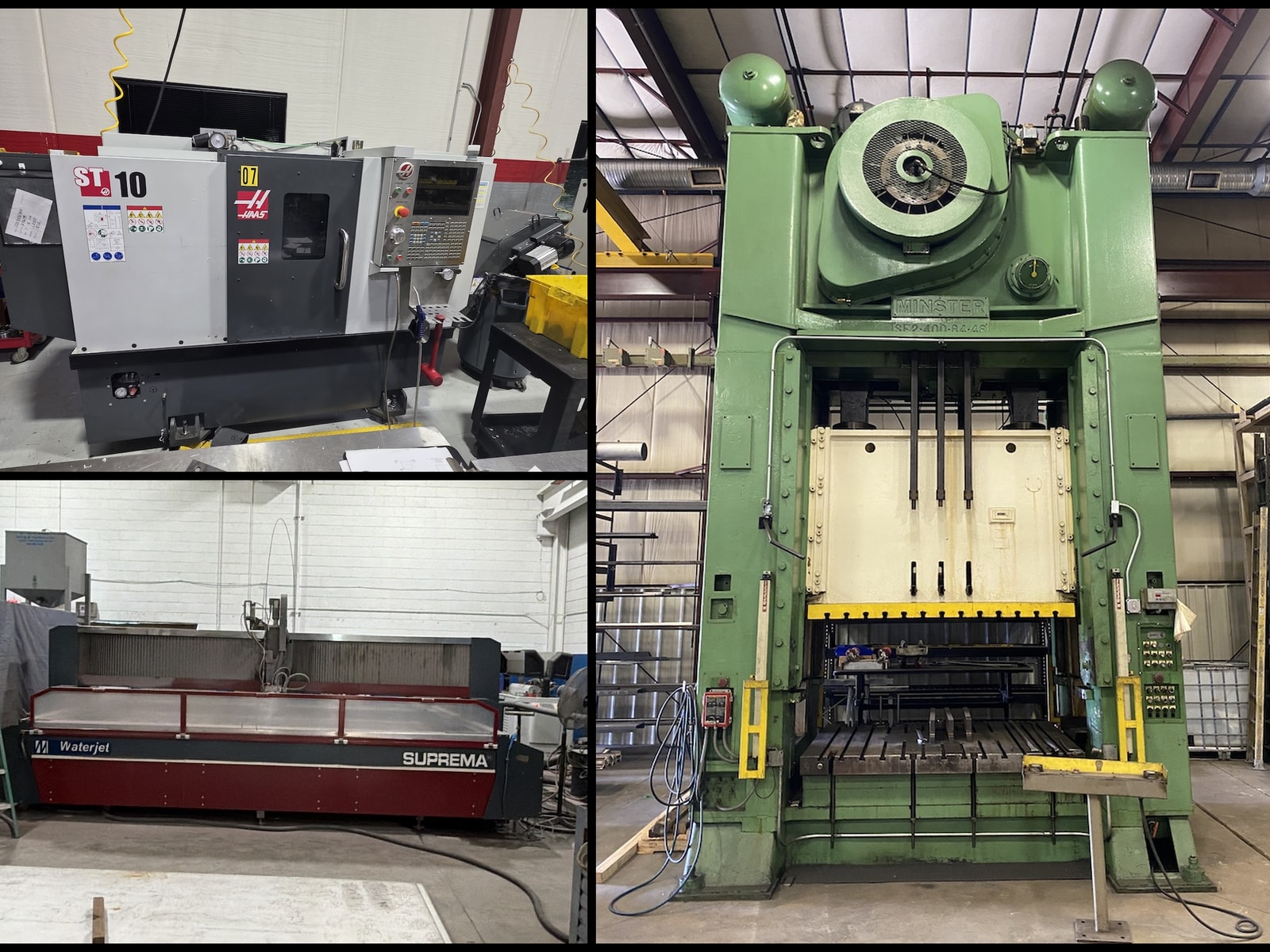 Late Model Metalworking - Haas CNC, Water jet, Matsura, Minster and more