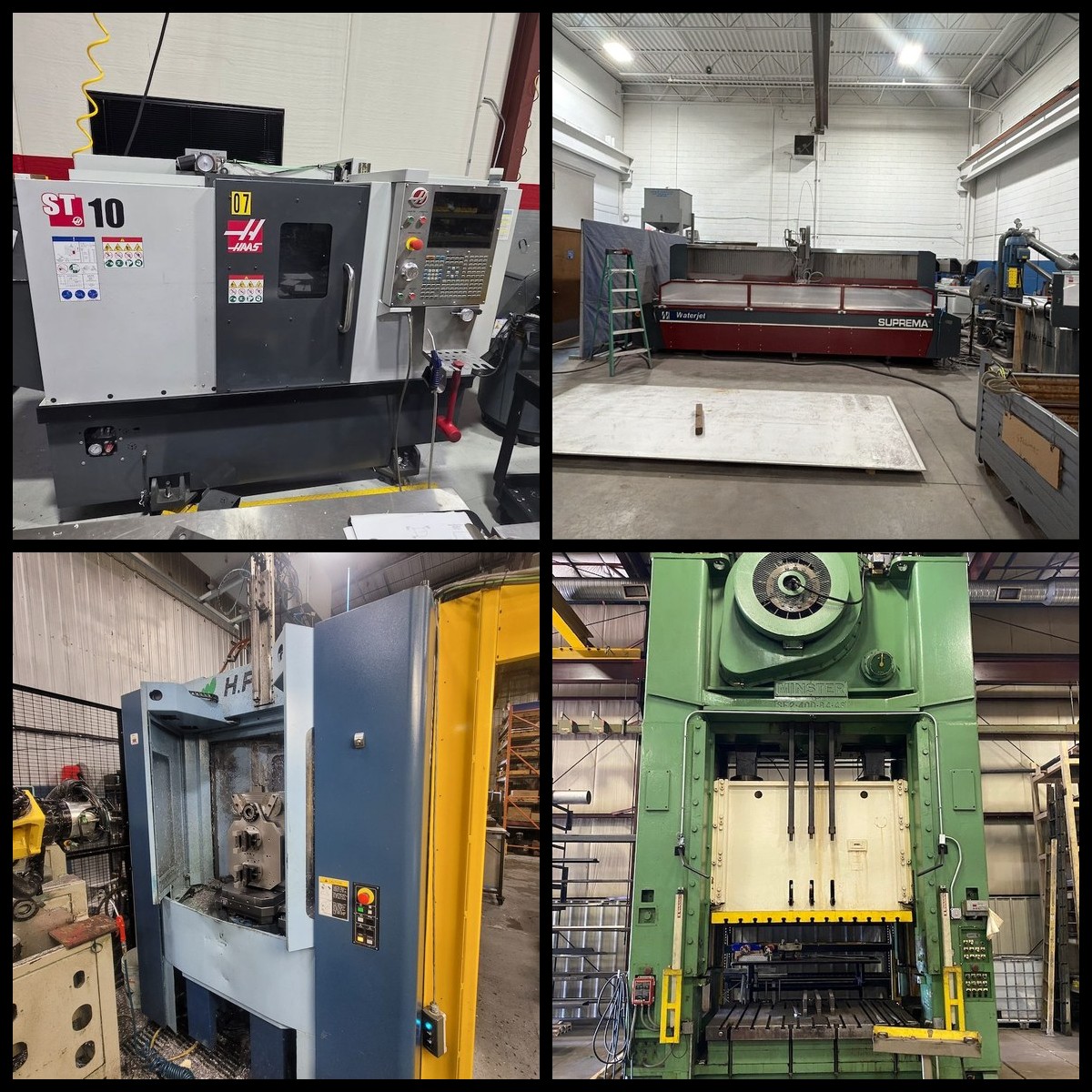 Late Model Metalworking - Haas CNC, Water jet, Matsura, Minster and more