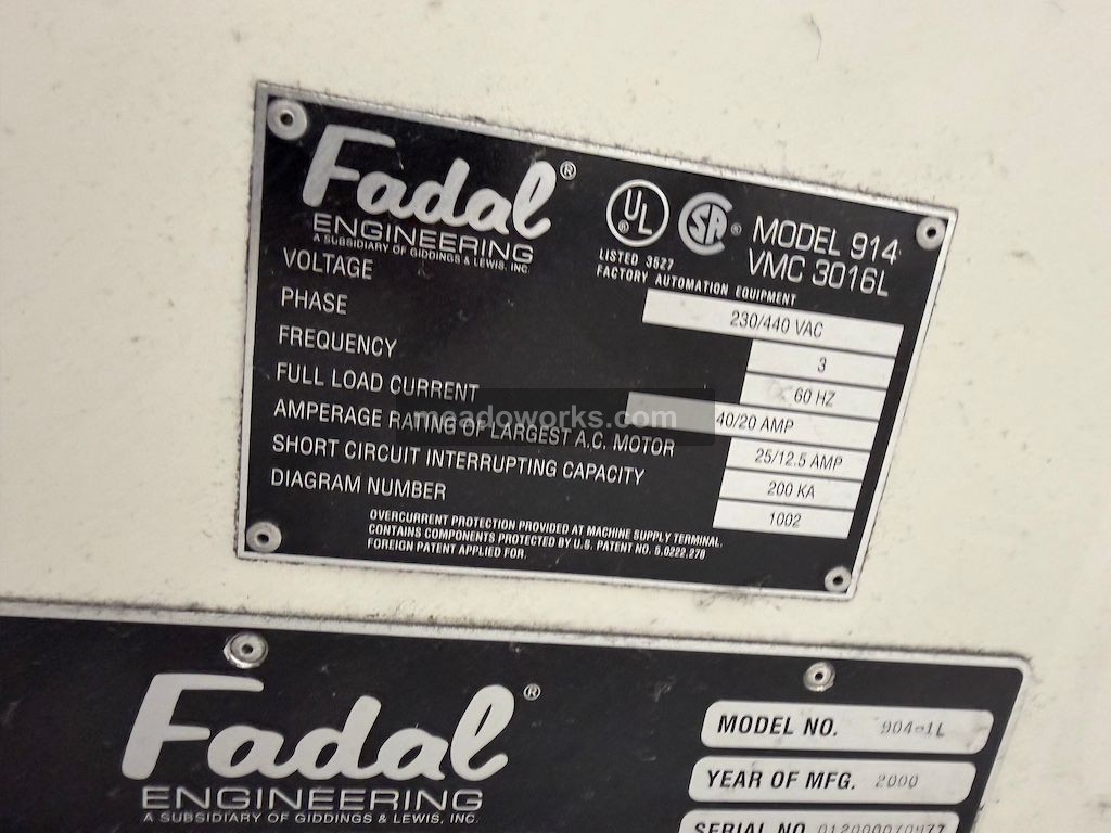 2000 Fadal VMC 3016L CNC Vertical Machining Center - Image 7