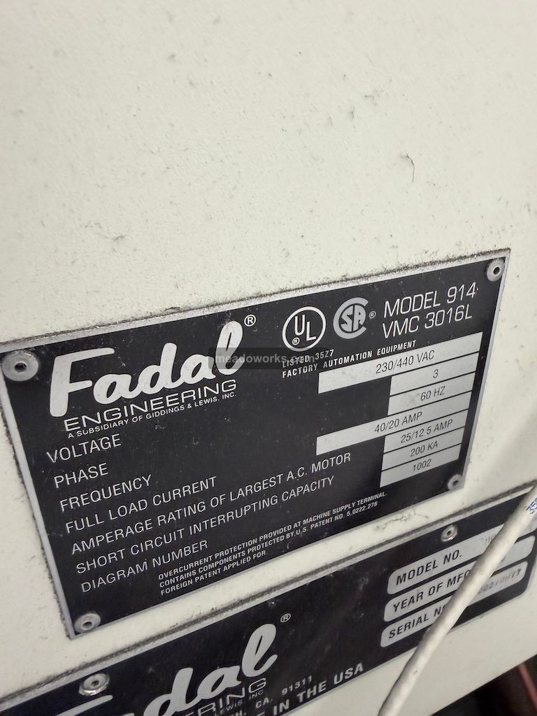 2000 Fadal VMC 3016L CNC Vertical Machining Center - Image 10