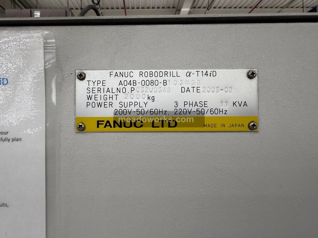 2005 Fanuc Robodrill a-T14iD CNC Drill & Tap Machine - Image 5