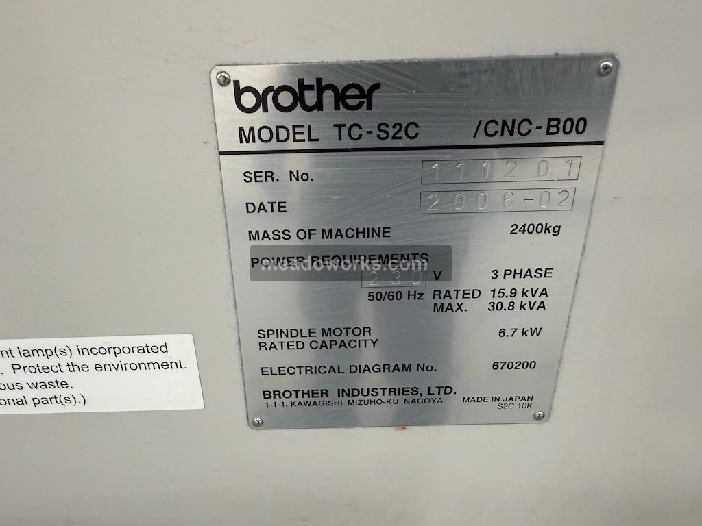 2006 Brother TC-S2C CNC Tapping Center - Image 5