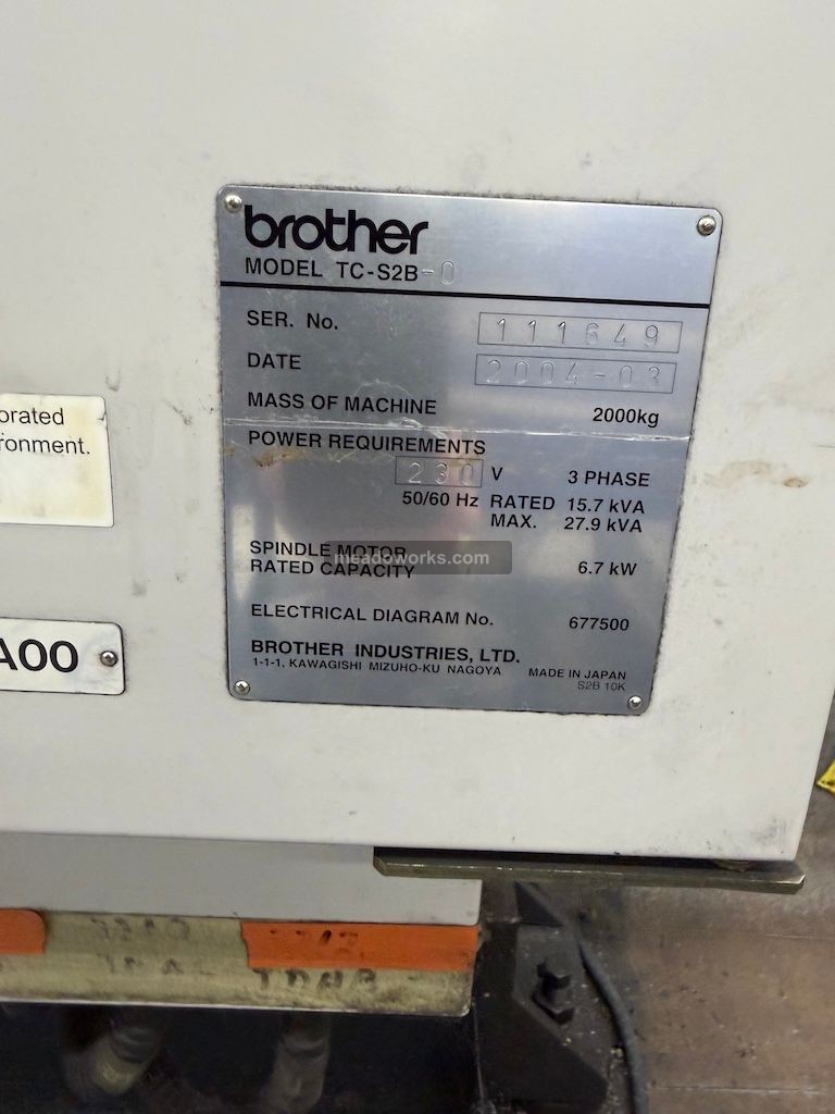 2004 Brother TC-S2B-0 CNC Tapping Center - Image 3