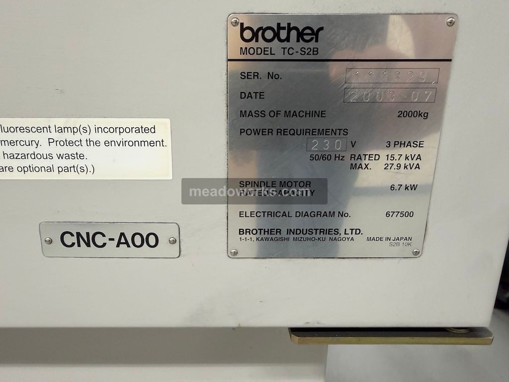 2003 Brother TC-S2B CNC Tapping Center - Image 9