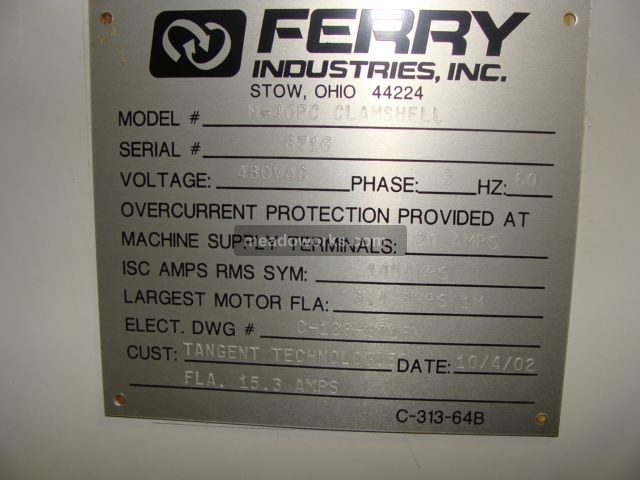 2002 Ferry M-40PC Single Station Clamshell-Style Rotational Molding Machine - 1754-14.jpg
