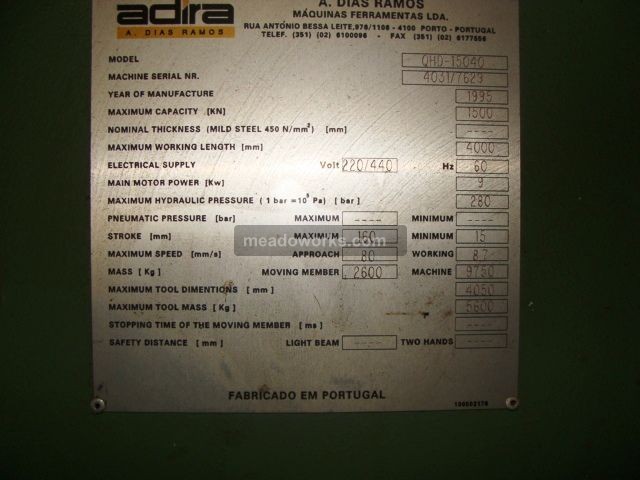 1995 Adira QHD-15040 Down Acting 2-Axis CNC Hydraulic Press Brake - 1758-7.jpg