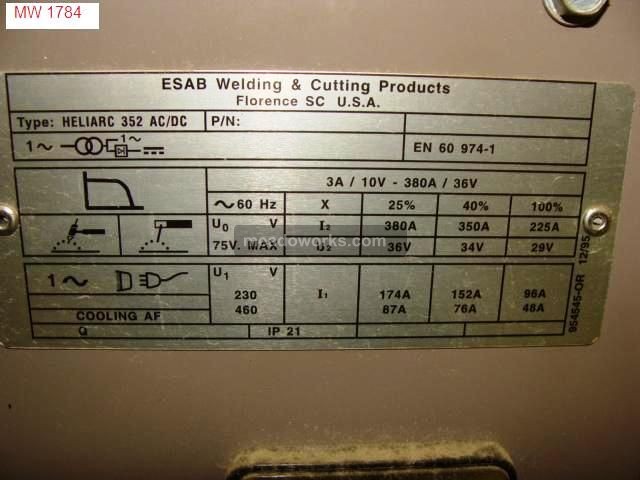 ESAB Heliarc 352 EN 60 974-1 - 1784-2.JPG