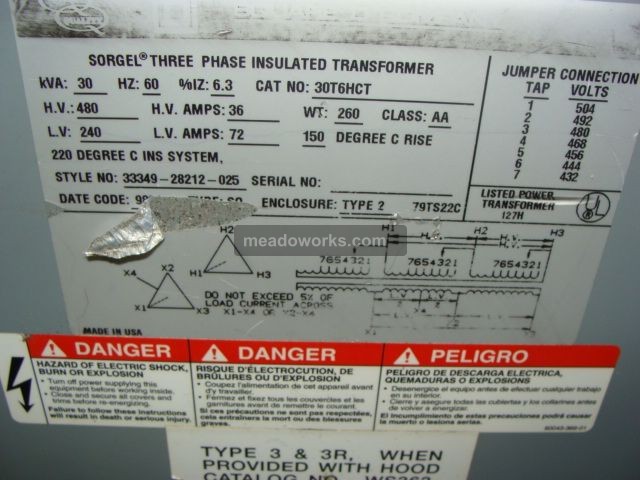 Sorgel 30T6HCT - Three Phase General Purpose 30 Kva Transformer - 2005-1.JPG