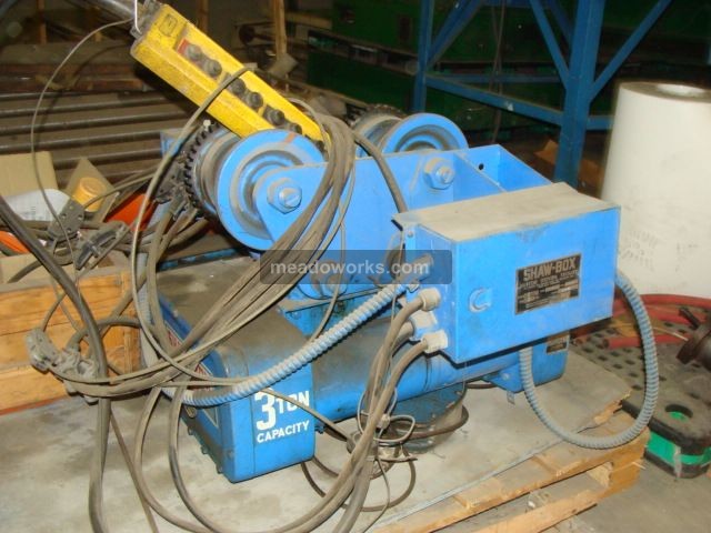 Shaw-Box 3 Ton, Single Girder Bridge Crane - 2737-1.JPG