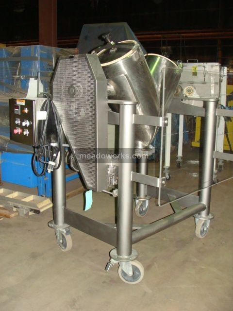 1997 Patterson-Kelley 3 Cu.Ft Stainless Steel Twin Shell Cross Flow Blender - 2799-1.JPG