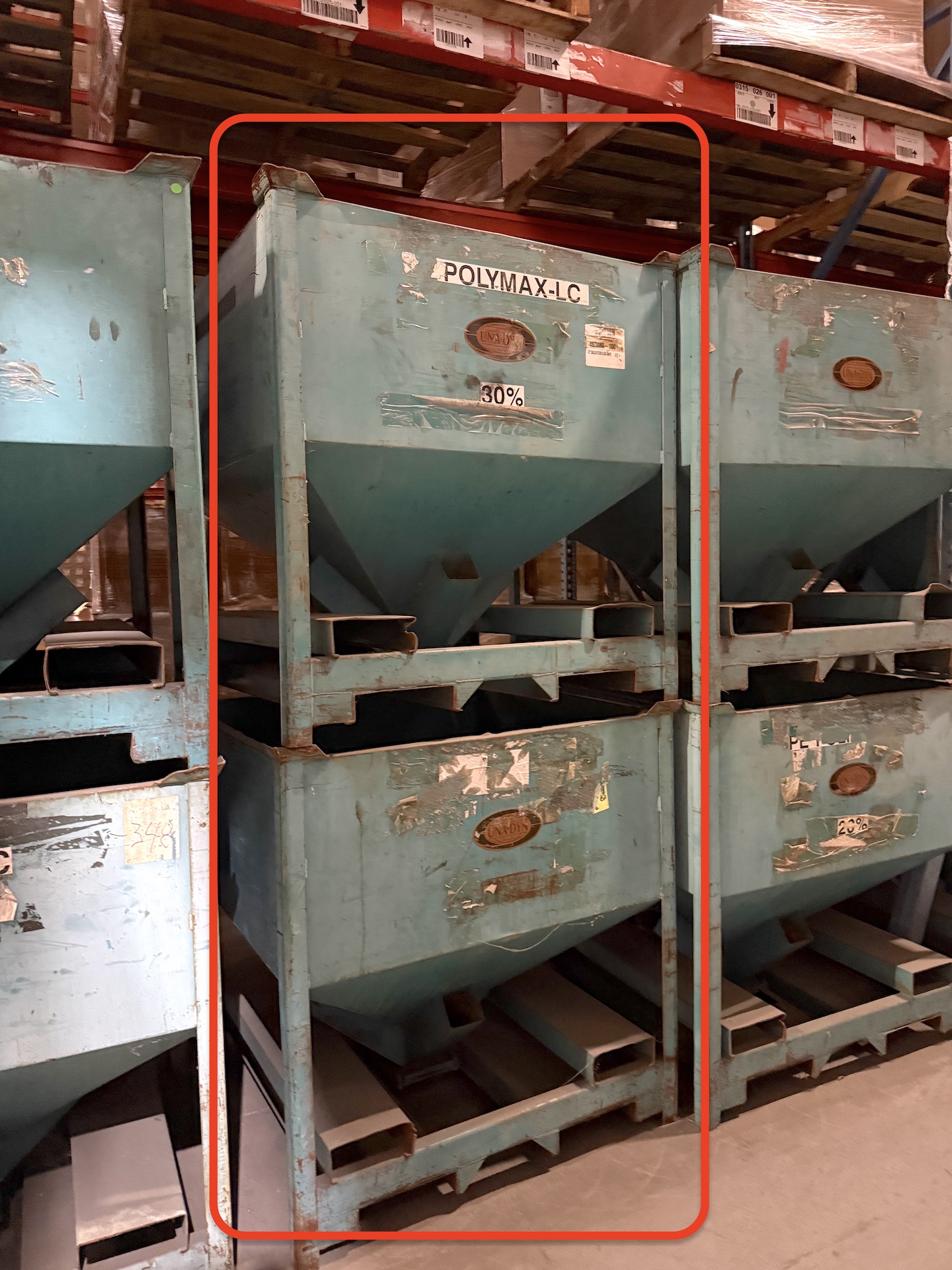 Used Una-Dyn null Material Bins