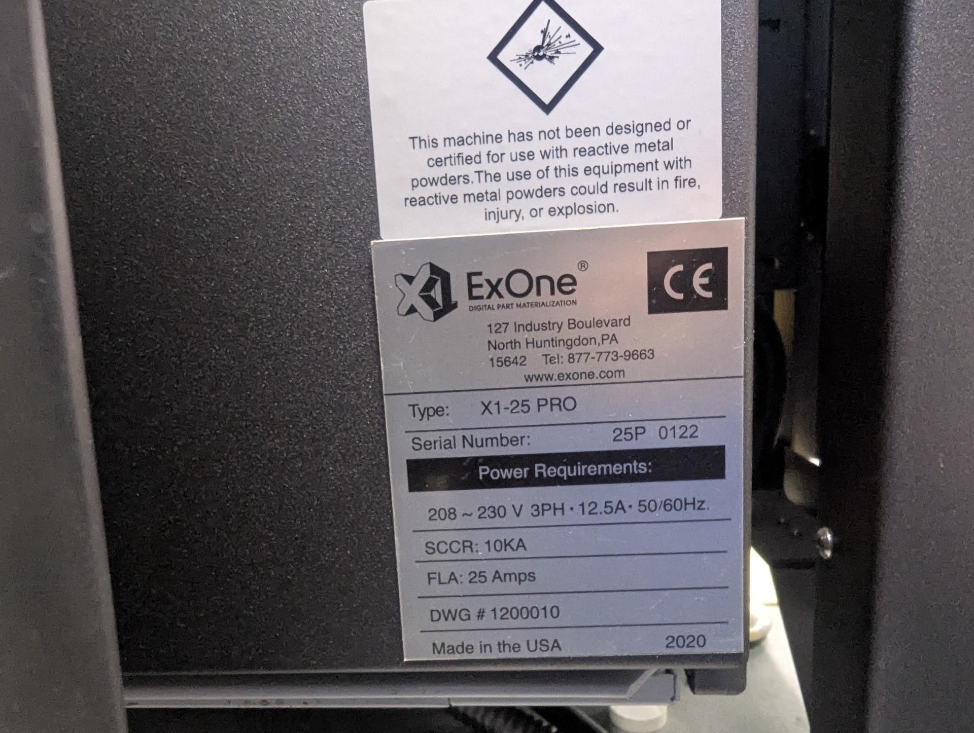 2020 BinderJet X1-25 Pro Binder Jet 3D Print System - Image 6