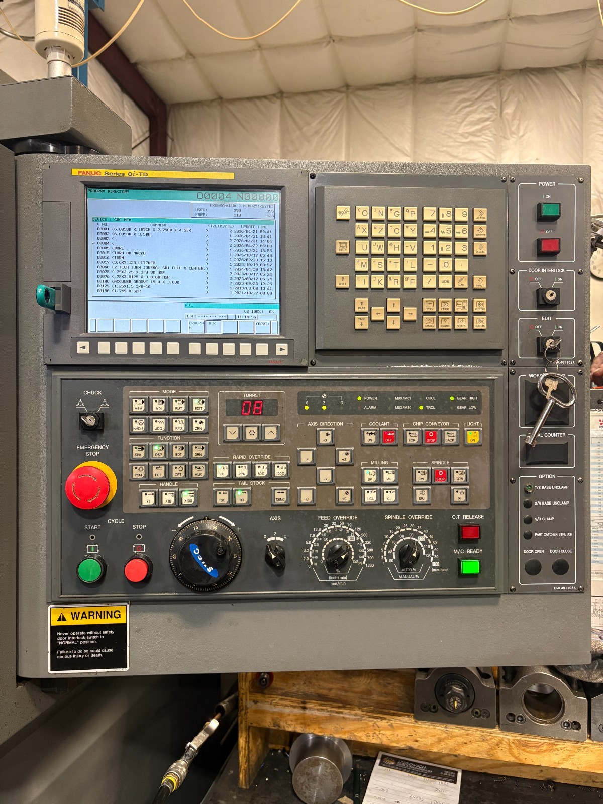Samsung SL-35A/1500 – spindle and chuck