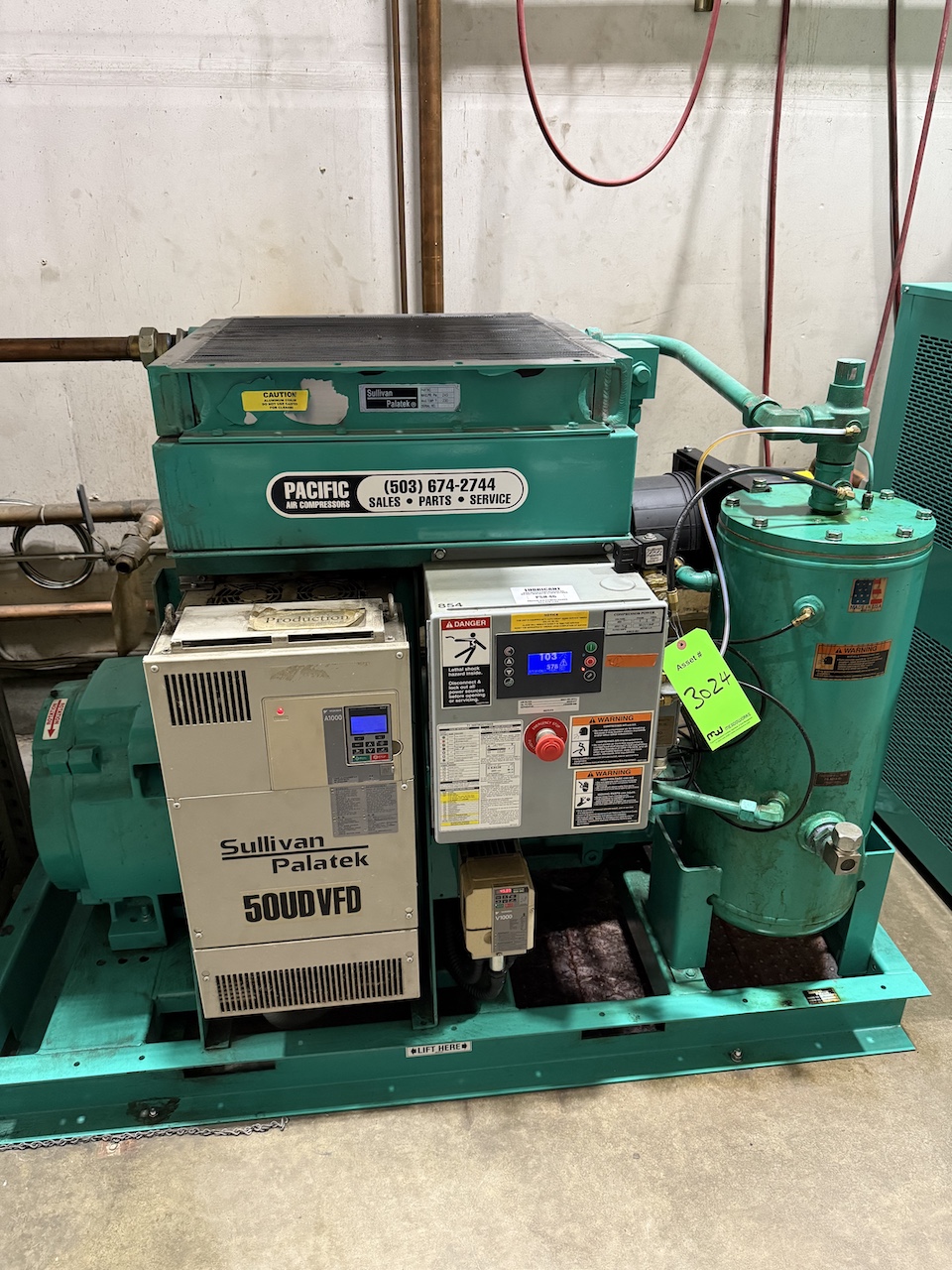 Used Sullivan Palatek 50UD VFD Air Compressors