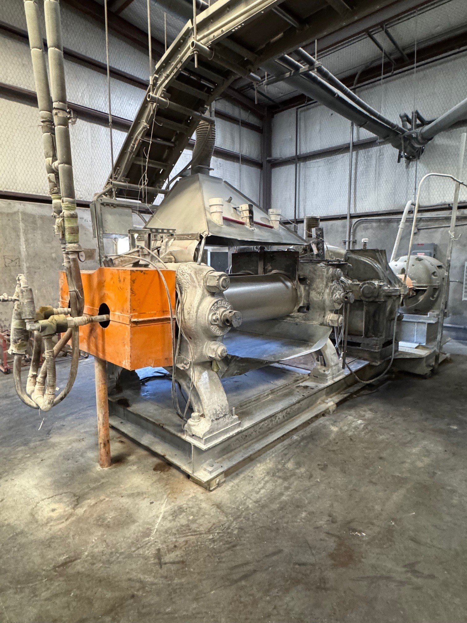 Farrel 48 inch two-roll rubber mill – front