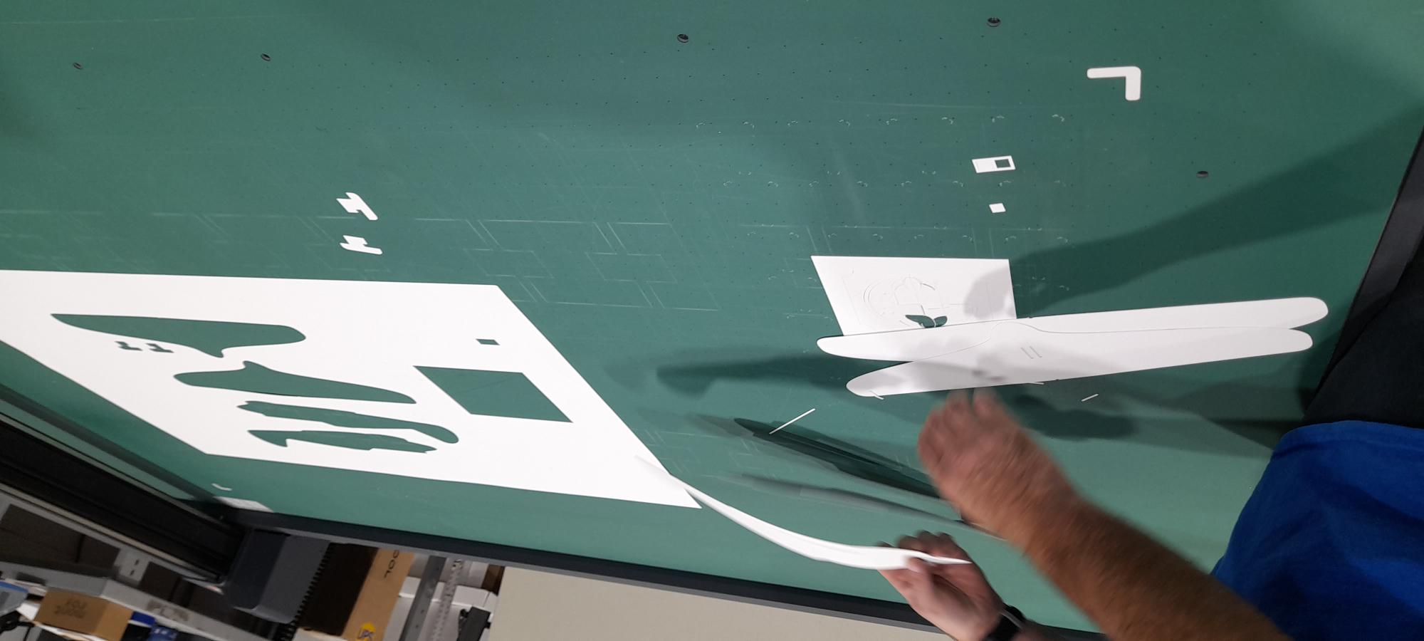 Cut samples on the table