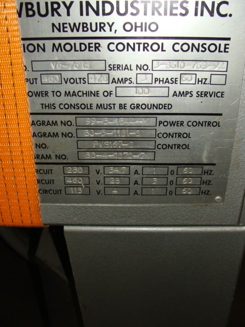 Used 1992 NEWBURY V6-76RS - Shuttle Injection Molding Machines: Vertical - View 4
