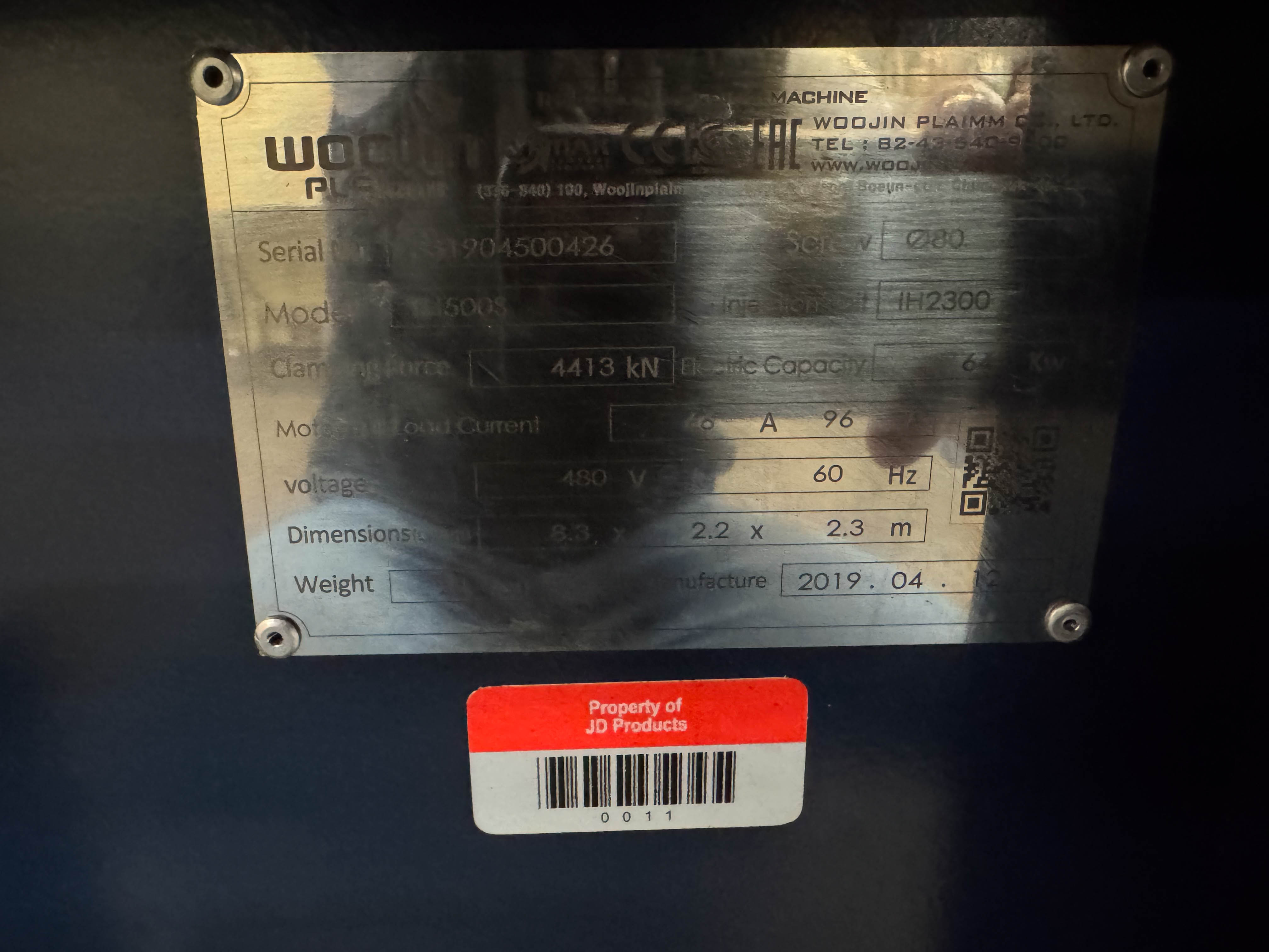 Used 2019 Woojin TH500S Injection Molding Machines: Horizontal - View 19