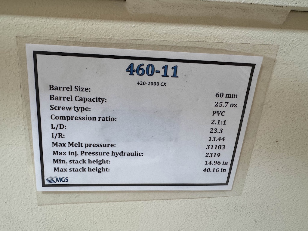 Used 2015 Krauss Maffei KM 420-2000 CX Injection Molding Machines: Horizontal - View 13