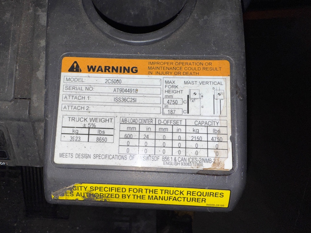 Used Caterpillar 2C500 Forklifts - View 4