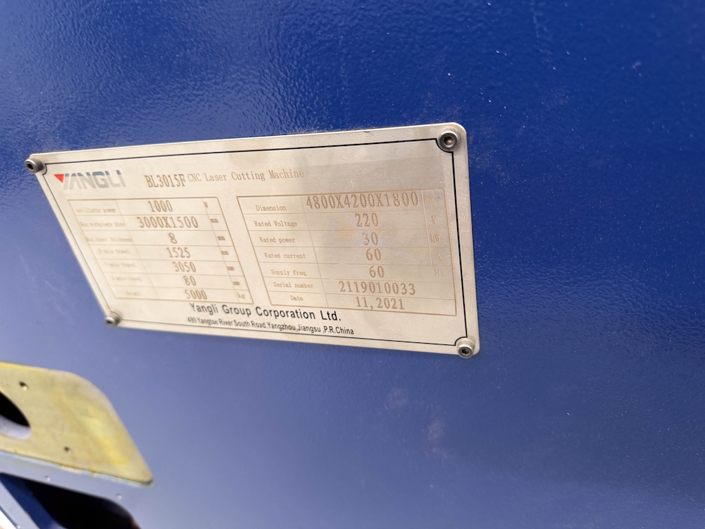 Used 2021 Yangli BL3015F-10 Laser Cutters - View 11