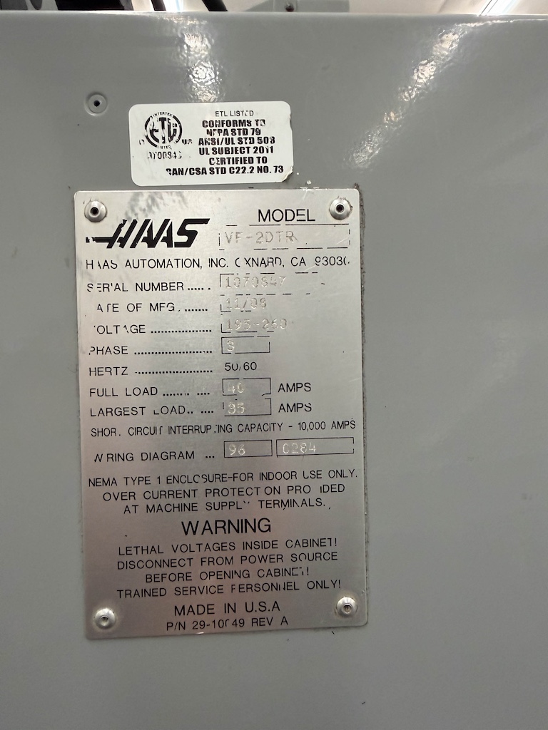 Used 2011 Haas VF-2DTR Machining Centers, Vertical - View 17