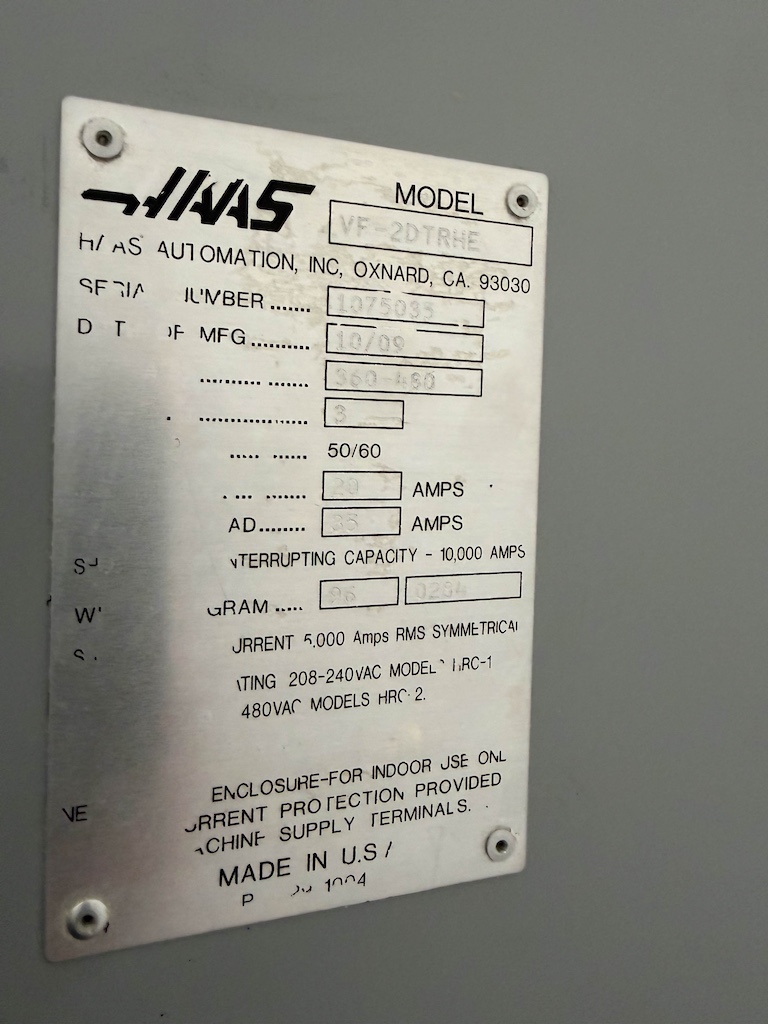 Used 2009 Haas VF-2DTRHE Machining Centers, Vertical - View 7