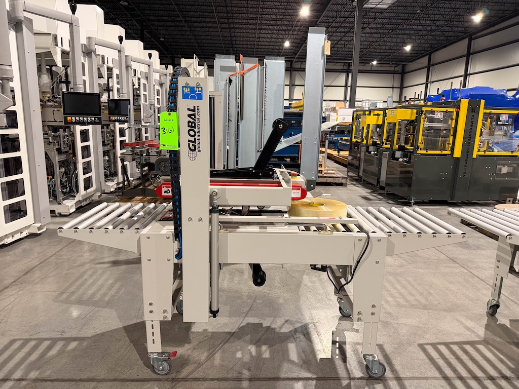 Used 2020 Global Industries Semi-Automatic Random Case Sealer Conveyors
