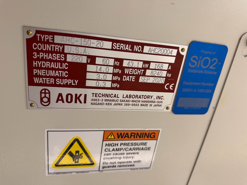 Used 2020 Aoki Blow Molding Machine Blow Molding: Injection Blow - View 9