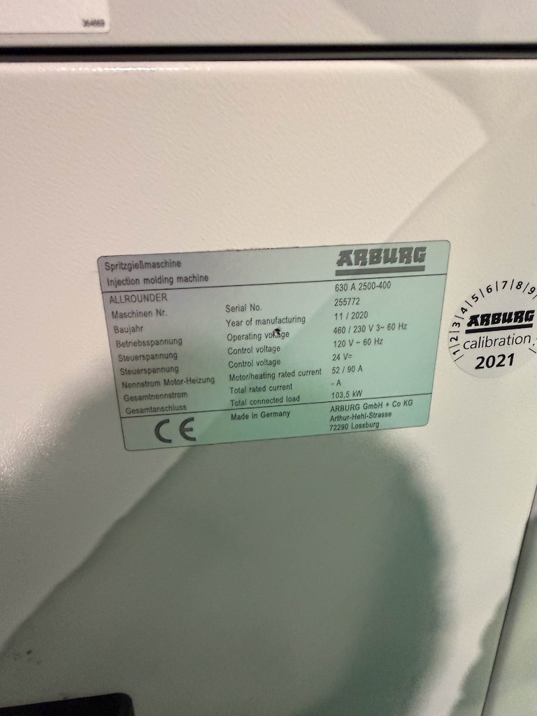 Used 2020 Arburg 250 Ton Injection Molding Machines: Horizontal - View 5