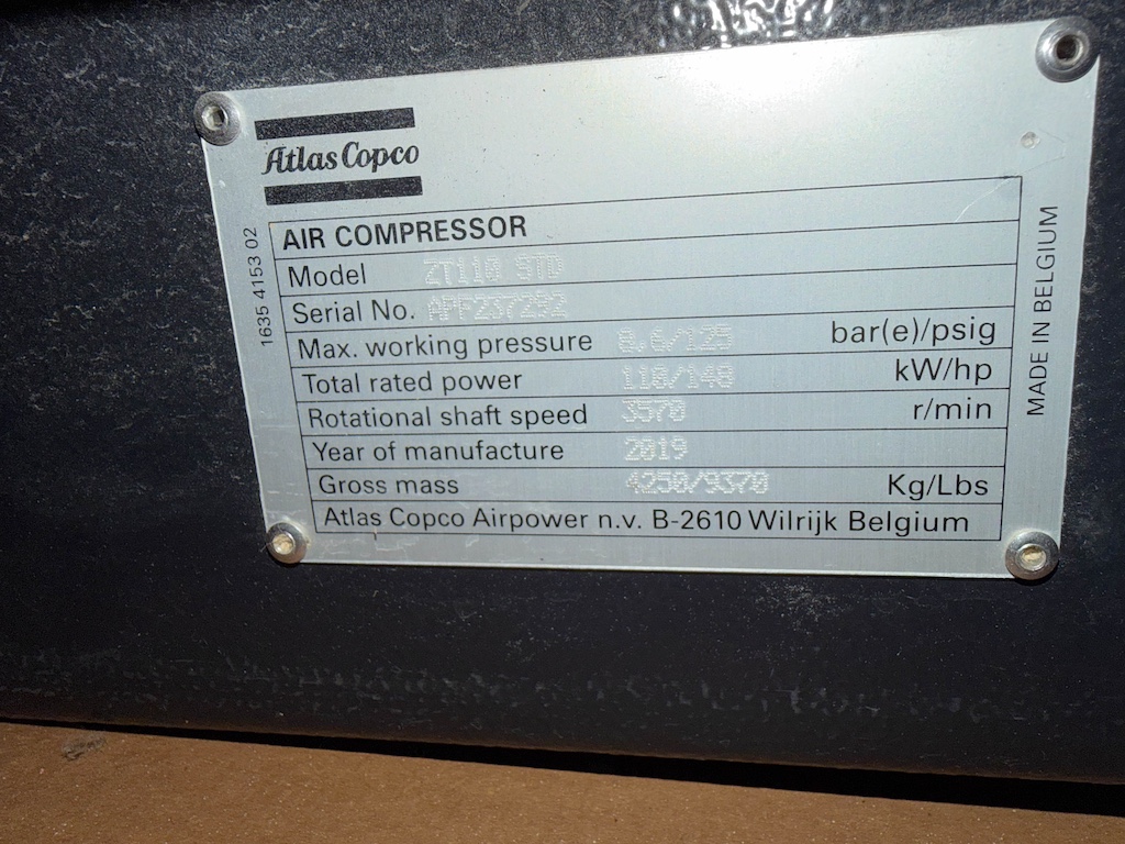Used 2019 Atlas Copco Air Compressor Air Compressors - View 12