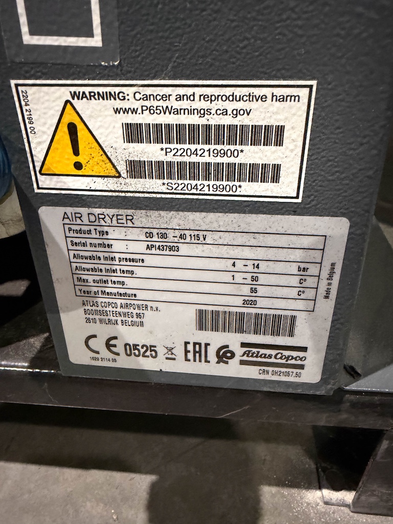 Used Atlas Copco Air Dryer Air Compressors - View 2