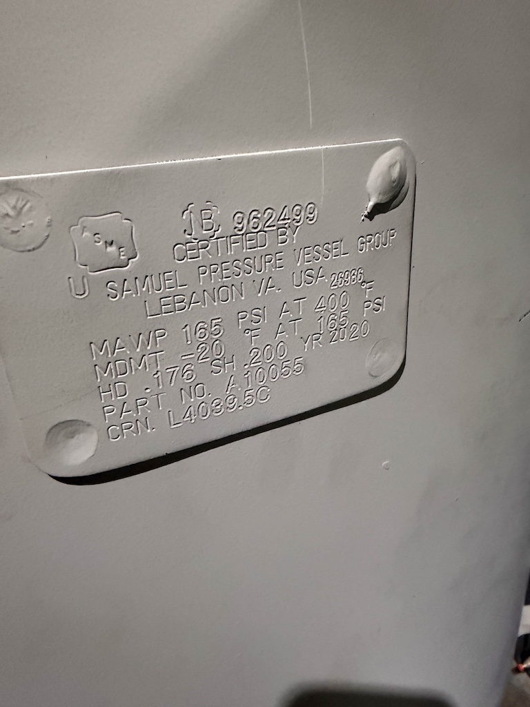 Used 2020 Samuel Pressure Vessel High Pressure Air Storage Tak Miscellaneous - View 4