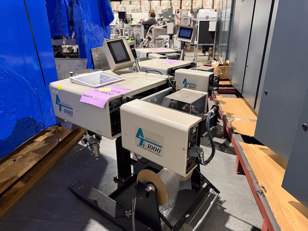 Used Advanced Poly-Packaging Vertical Bagger w/Ti-1000 Thermal Transfer Printer Conveyors - View 7