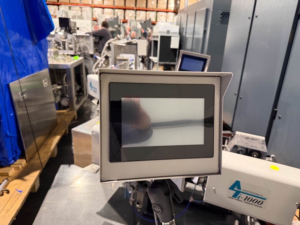 Used Advanced Poly-Packaging Vertical Bagger w/Ti-1000 Thermal Transfer Printer Conveyors - View 9