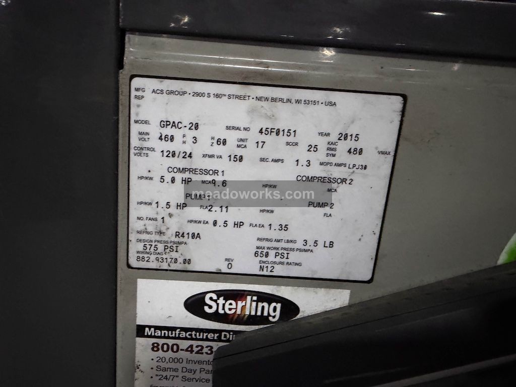 2015 Sterling GPAC-20 Chiller - Image 2