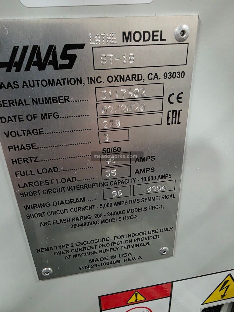 2020 Haas ST-10 CNC Lathe (Machine #4) - Image 3