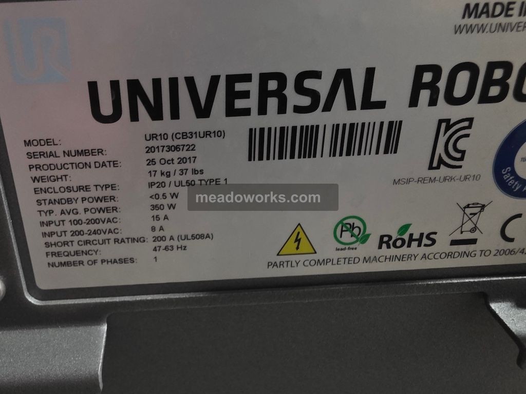 2017 Universal Robots UR10 6-Axis Robot - Image 3
