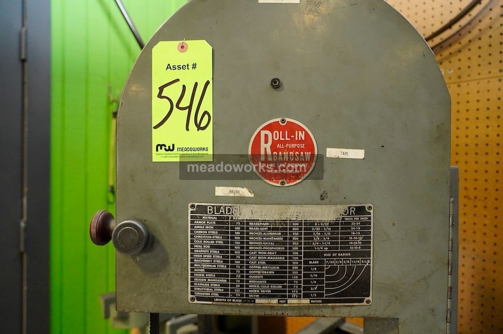 Roll-In EF1459 Vertical Band Saw - Image 4