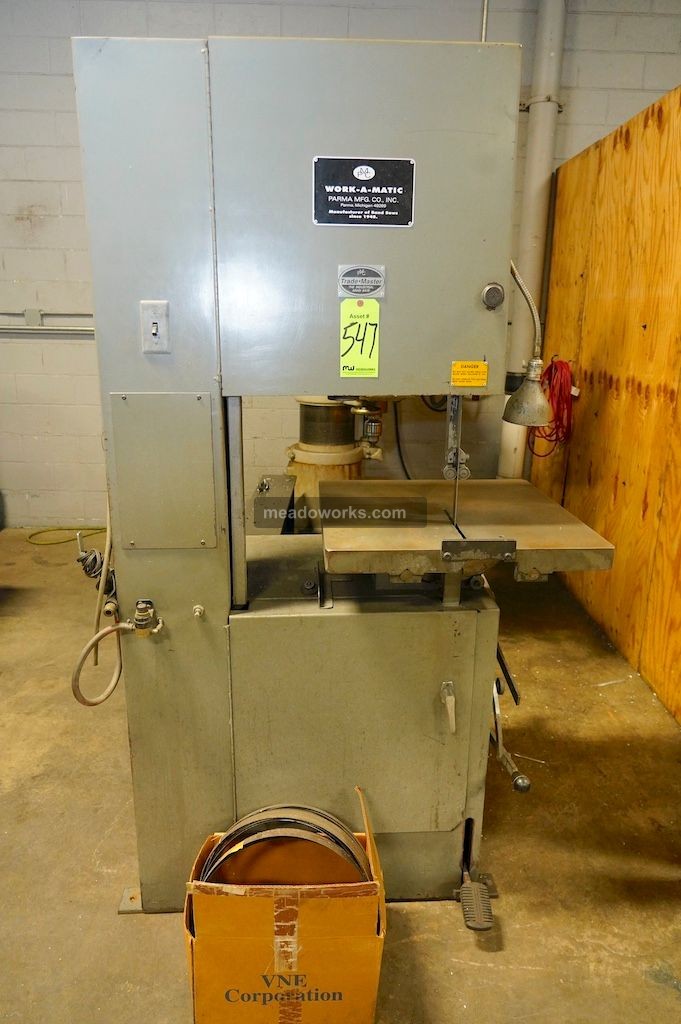 Used Work-A-Matic Trademaster Saws, Vertical