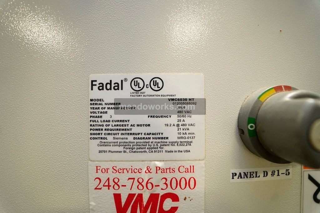 2005 Fadal VMC 6030 HT - Image 3