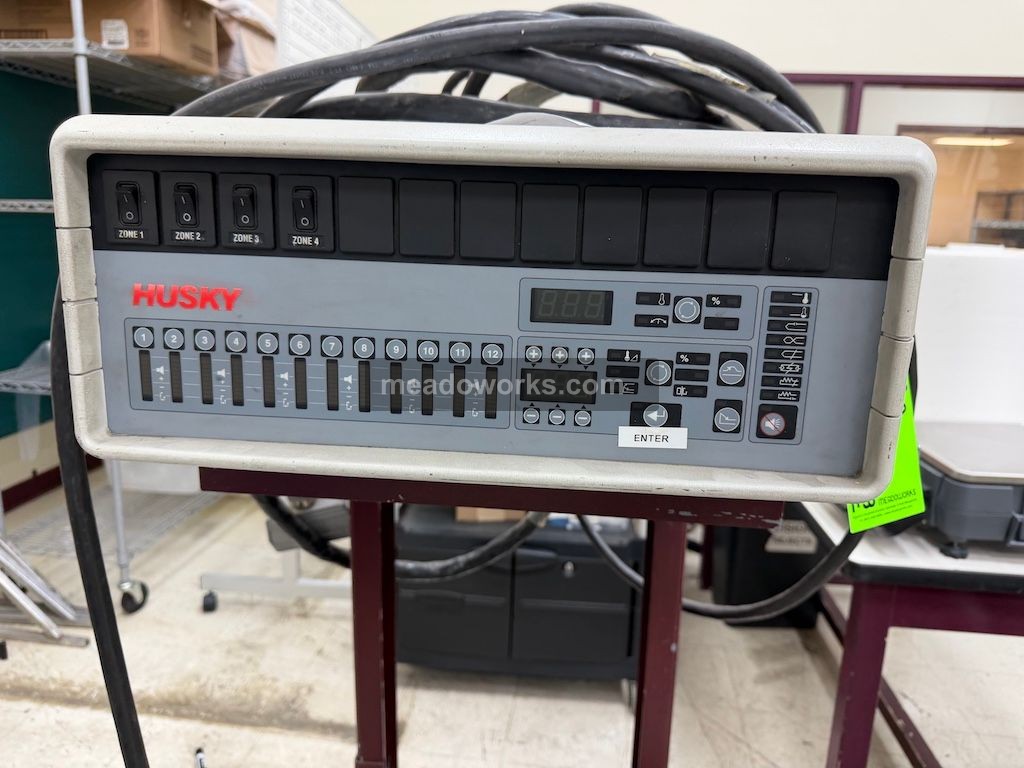 Husky (Gammaflux) 12-Zone Hot Runner Controller w/Cables on Rolling Cart - Image 3