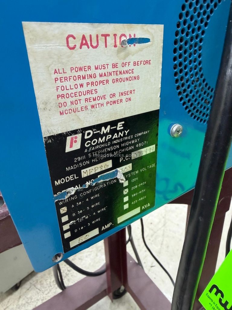DME 8-Zone Hot Runner Controller w/Cables on Rolling Cart (3 Cards Only) - Image 4