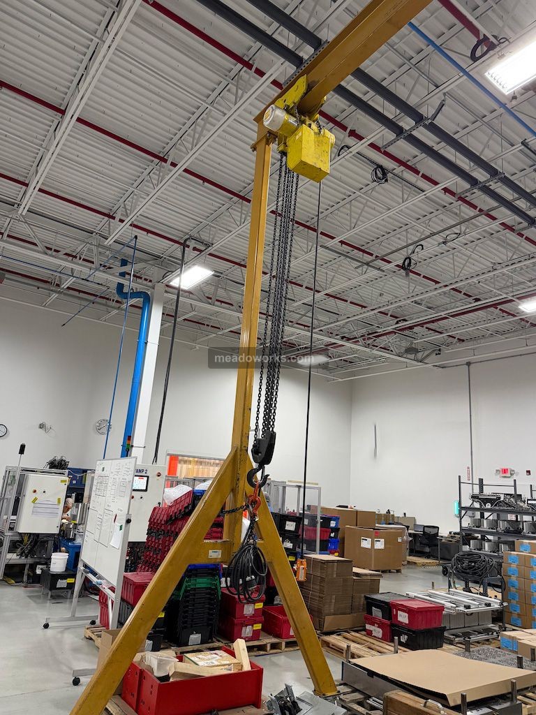Spanco 5-Ton Mobile Crane w/Budgit 5-Ton Hoist & Controls - Image 2
