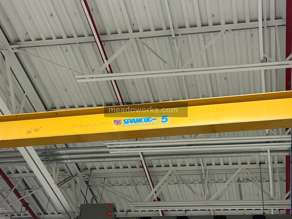 Spanco 5-Ton Mobile Crane w/Budgit 5-Ton Hoist & Controls - Image 5