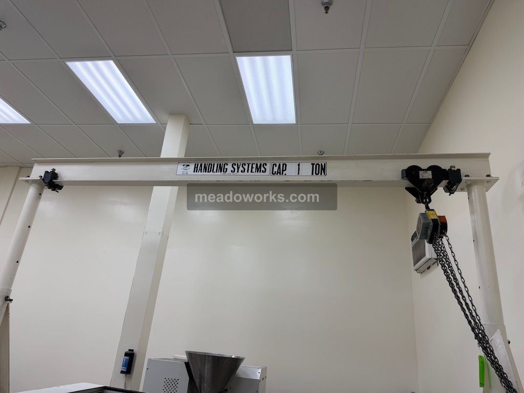 Handling Systems 1-Ton Mobile Crane w/CM Hurrican 1 Ton Chain Hoist - Image 3