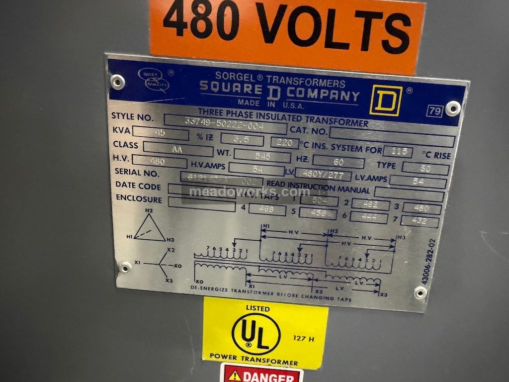 Square D 45 Kva Transformer - Image 2