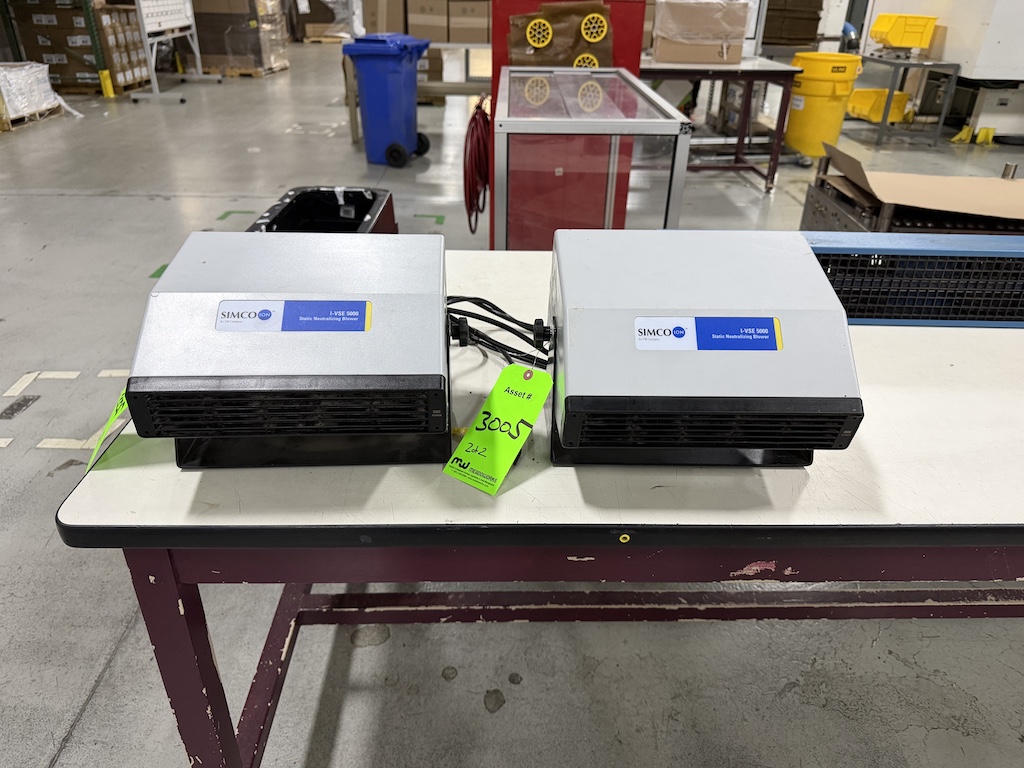 Used Simco Lot of (2) Simco I-VSE 5000 Static Neutralizing Blowers Static Neutralizers